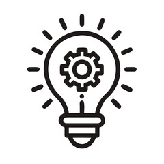 Poster - Light Bulb Icon – Industrial Innovation and Idea Symbol