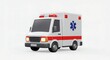 © Fajar - Rendering of Isolated Ambulance Emergency Vehicle on White