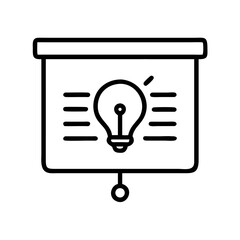 Poster - Presentation Slide with Light Bulb Icon – Ideas and Innovation Symbol