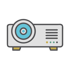 Fototapete - Projector Icon – Visual Presentation and Display Symbol