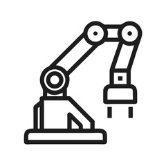 Poster - Robotic Arm Icon – Industrial Automation and Manufacturing Symbol