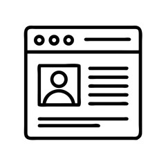 Aufkleber - Webpage with User Icon – Profile and Account Symbol