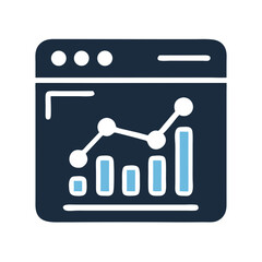Fototapete - Website Analytics Dashboard Icon – Data Tracking and Performance Symbol