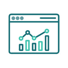 Poster - Website Analytics Dashboard Icon – Data Tracking and Performance Symbol