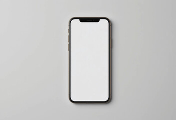 Fototapete - Smartphone mockup with white blank screen isolated on light background. isolated on white background