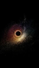 Wall Mural - stunning imagery of a black hole surrounded by a colorful constellation in the vast universe