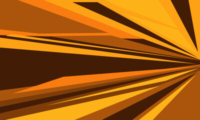Poster - Abstract yellow tone speed dynamic geometric polygon design modern futuristic background vector