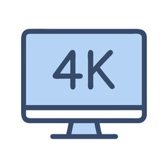 Poster - 4K Monitor Icon – High Definition Display and Resolution Symbol