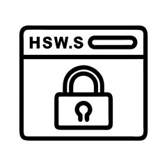 Poster - Browser with Padlock Icon Representing Secure Internet Connection and Protected Browsing