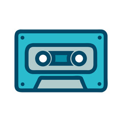 Poster - Cassette Tape Icon Representing Retro Audio Media and Analog Sound Recording