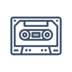 Poster - Cassette Tape Icon Representing Retro Audio Media and Analog Sound Recording