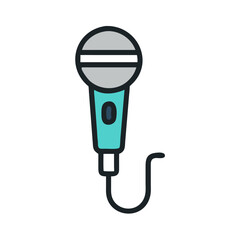 Poster - Microphone Icon Representing Voice Input and Audio Recording Function