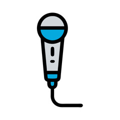 Poster - Microphone Icon Representing Voice Input and Audio Recording Function