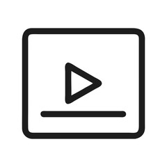 Poster - Play Button Icon Representing Media Playback and Start Function
