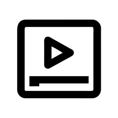 Fototapete - Play Button Icon Representing Media Playback and Start Function
