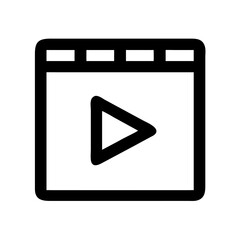 Poster - Play Button Icon Representing Media Playback and Start Function