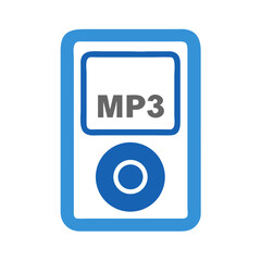 Poster - Portable Music Player Icon Representing Mobile Audio Device and On-the-Go Listening
