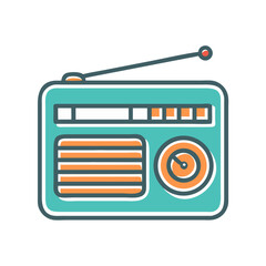 Poster - Retro Radio Icon Representing Vintage Audio Device and Classic Broadcasting
