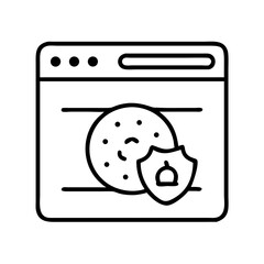 Poster - Secure Cookie Icon Representing Protected User Data and Privacy Settings