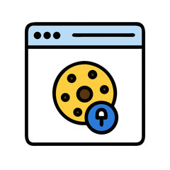 Poster - Secure Cookie Icon Representing Protected User Data and Privacy Settings