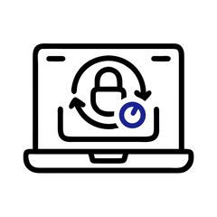 Poster - Software Update with Lock Icon Representing Secure System Upgrade and Protected Installation