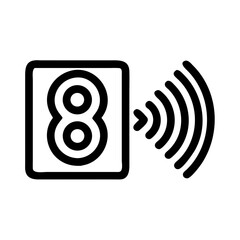 Poster - Speaker with Sound Waves Icon Representing Audio Output and Volume Transmission