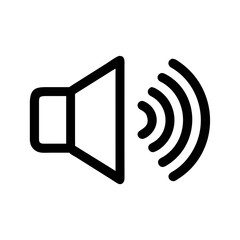 Poster - Speaker with Sound Waves Icon Representing Audio Output and Volume Transmission