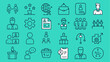 © Miraz10 - Clean and minimal outline icons set dedicated to human resources functions great for staffing platforms internal systems and HR-related presentations