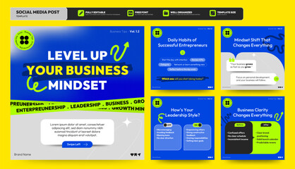 social media carousel post template. business instagram and facebook square post template. instagram