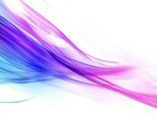 Fototapete - Abstract Colorful Waves in Pink and Blue on White Background
