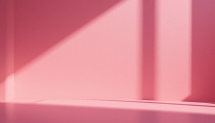 Poster - Artistic light play in modern interior space abstract design soft pink palette minimalist environment contemporary viewpoint visual inspiration