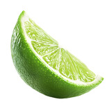 lime slice on transparent background