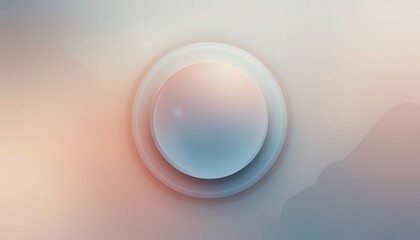 Poster - Abstract circular motion concept digital art showcase modern aesthetic soft color palette creative viewpoint surreal atmosphere