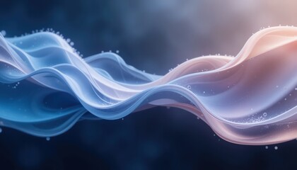 Poster - Dynamic fluid motion abstract art digital space visual content ethereal environment close-up view conceptual flow design