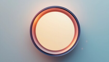 Poster - Captivating circular design minimalist setting digital artwork soft gradients aesthetic perspective visual harmony for creative inspiration