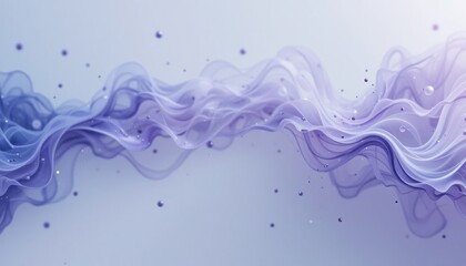 Poster - Flowing abstract waves digital art soft color palette ethereal environment close-up viewpoint serenity and motion