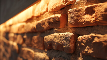 Poster - Close up of brick wall texture background red brick wall pattern brickwork architecture wall design