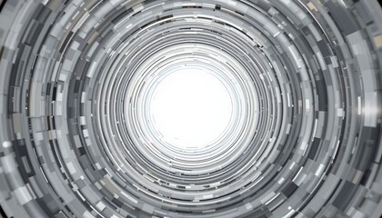 Fototapete - Exploring unique patterns in abstract digital tunnel art virtual environment high-resolution visual content futuristic perspective digital design concept
