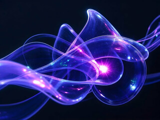 Poster - Abstract Glowing Nebula: Cosmic Energy Flow