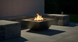 © Nia - Modern Square Fire Pit At Night