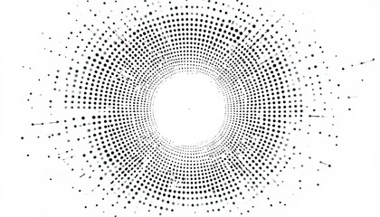 Poster - Dynamic circular pattern design abstract art digital background minimalist style high contrast visual concept