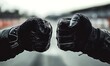 © Delilah zoe - ist bump of two race car drivers gloved hands