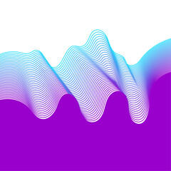 Poster - abstract technology background with flowing particles. digital future technology concept. vector ill