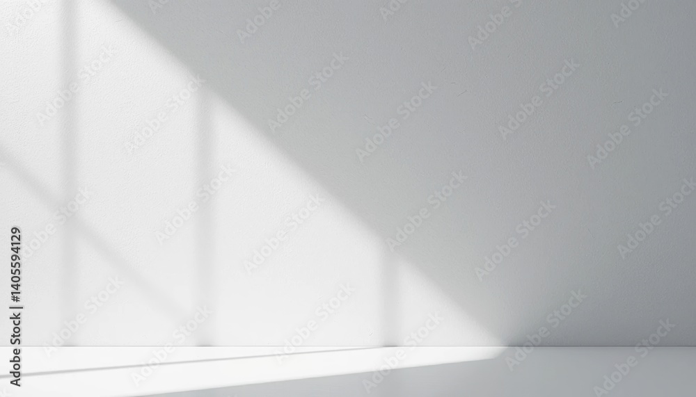 Elegant light and shadow play in minimalist interior space modern architecture still life photography bright environment artistic perspective