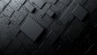 © Texture BG - Dark Matter Grid: An Abstract Landscape of Black Squares and Lines with Subtle Metallic Droplets