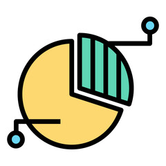 Poster -  market share vector icon