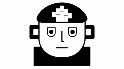 Poster - Vector cartoon depicting the concept of artificial intelligence with robot characters innovation symbols and digital tech suitable for tech branding