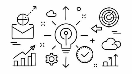 Poster - A comprehensive set of directional arrows in clean vector style ideal for navigation UI UX design and infographic visual communication