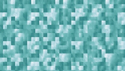 Leinwandbilder - abstract turquoise geometric square pattern background for digital design, web textures, wallpapers, and modern branding

