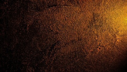 Poster - textured burnt orange wall surface with golden light gradient ideal grunge backdrop for design, texture mapping, mockup

